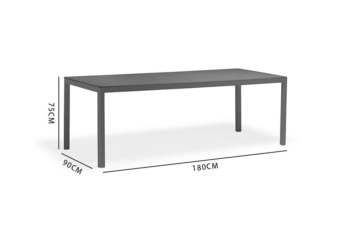 Ella dining table with HPL /glass top