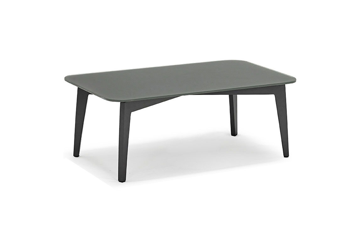 Diva coffee table with glass/HPL top